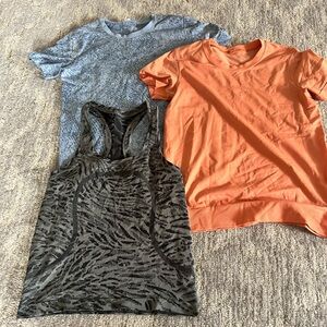 Lululemon Swiftly Tech Short Sleeve Tops& Tank - Size 4 - Lot of 3